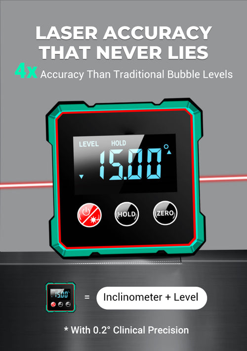Digital Angle Finder with Electronic Laser Level